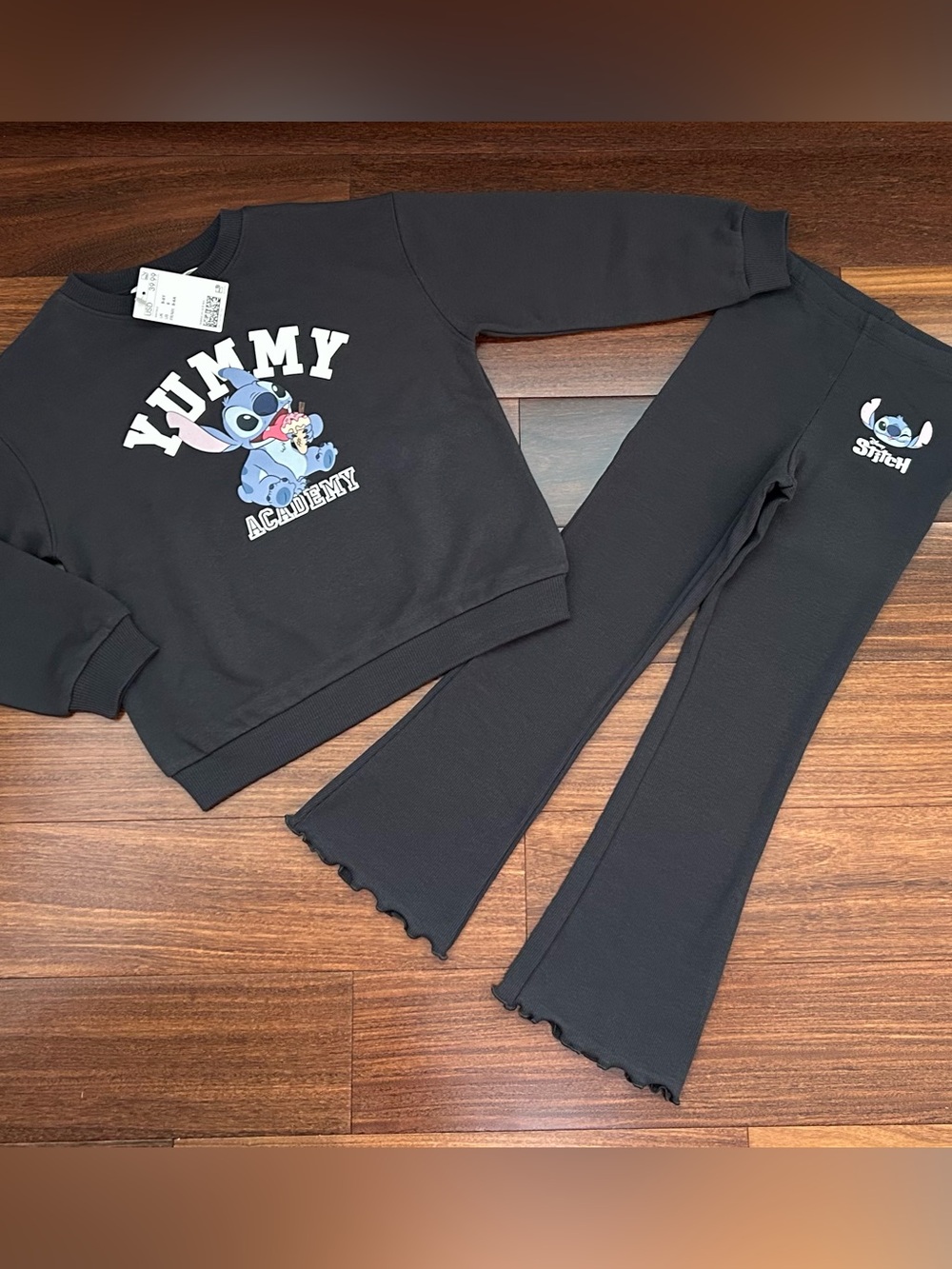 H&M Stitch Sweatshirt & Flared Leggings Set